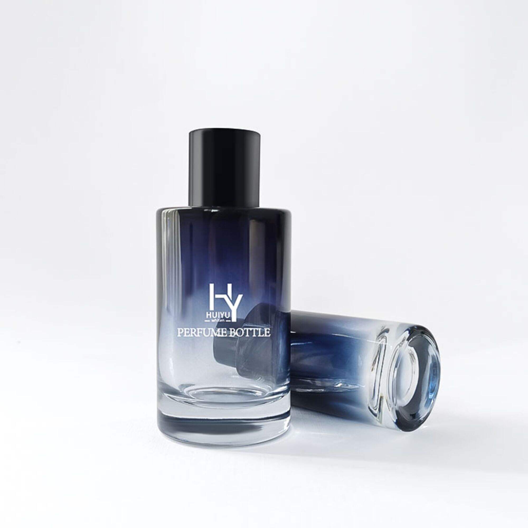 Blue gradient empty Glass Perfume Refill Bottle HY-P315