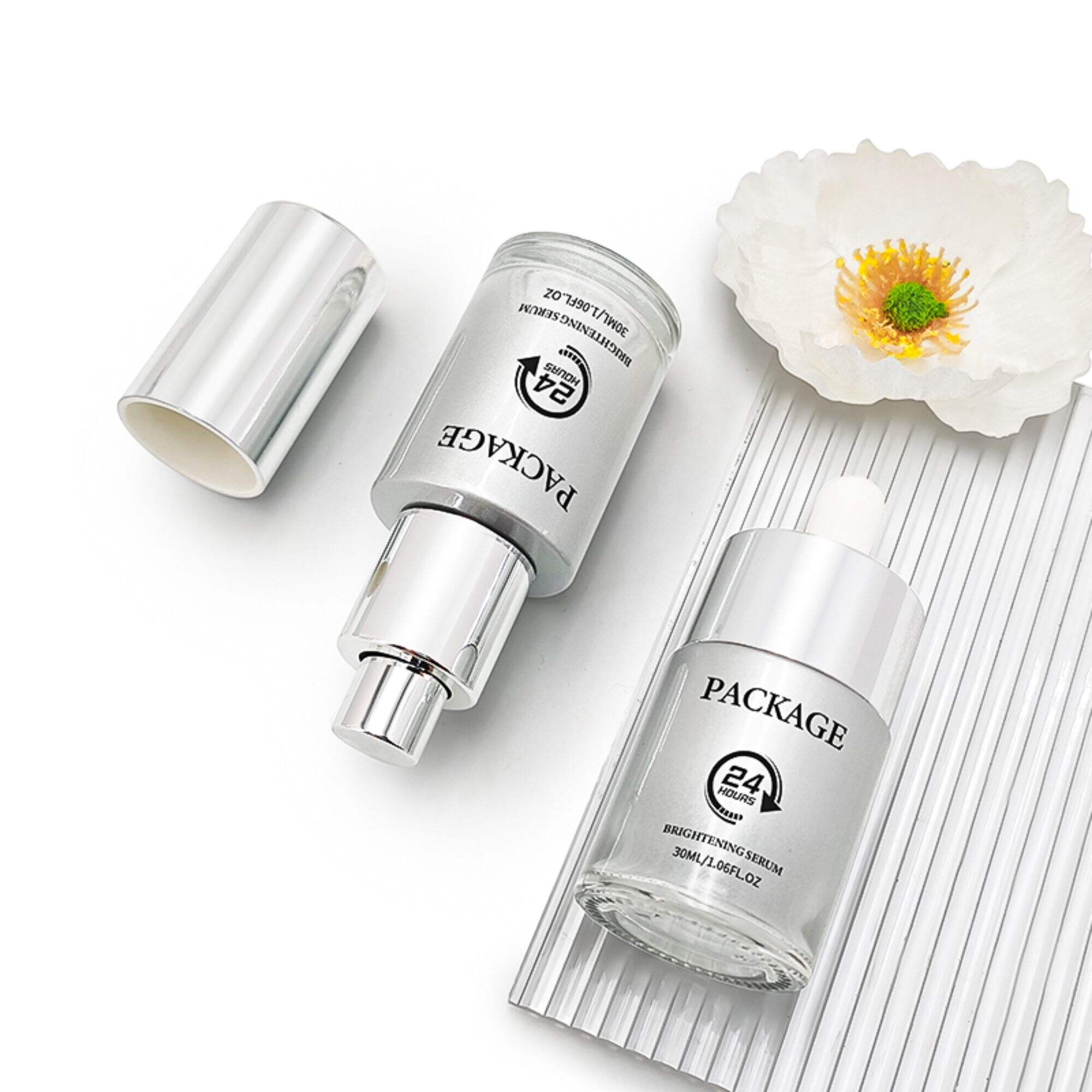 Luxuriöse Glasflasche 30Ml 20Ml Vergoldete Glas Kosmetikbehälter HY-1838