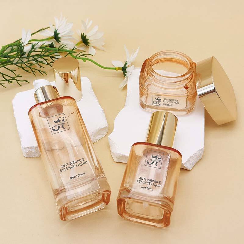 Electroplated Glass Lotion Bottle Cream Bottle Cosmetic Set HY-2390