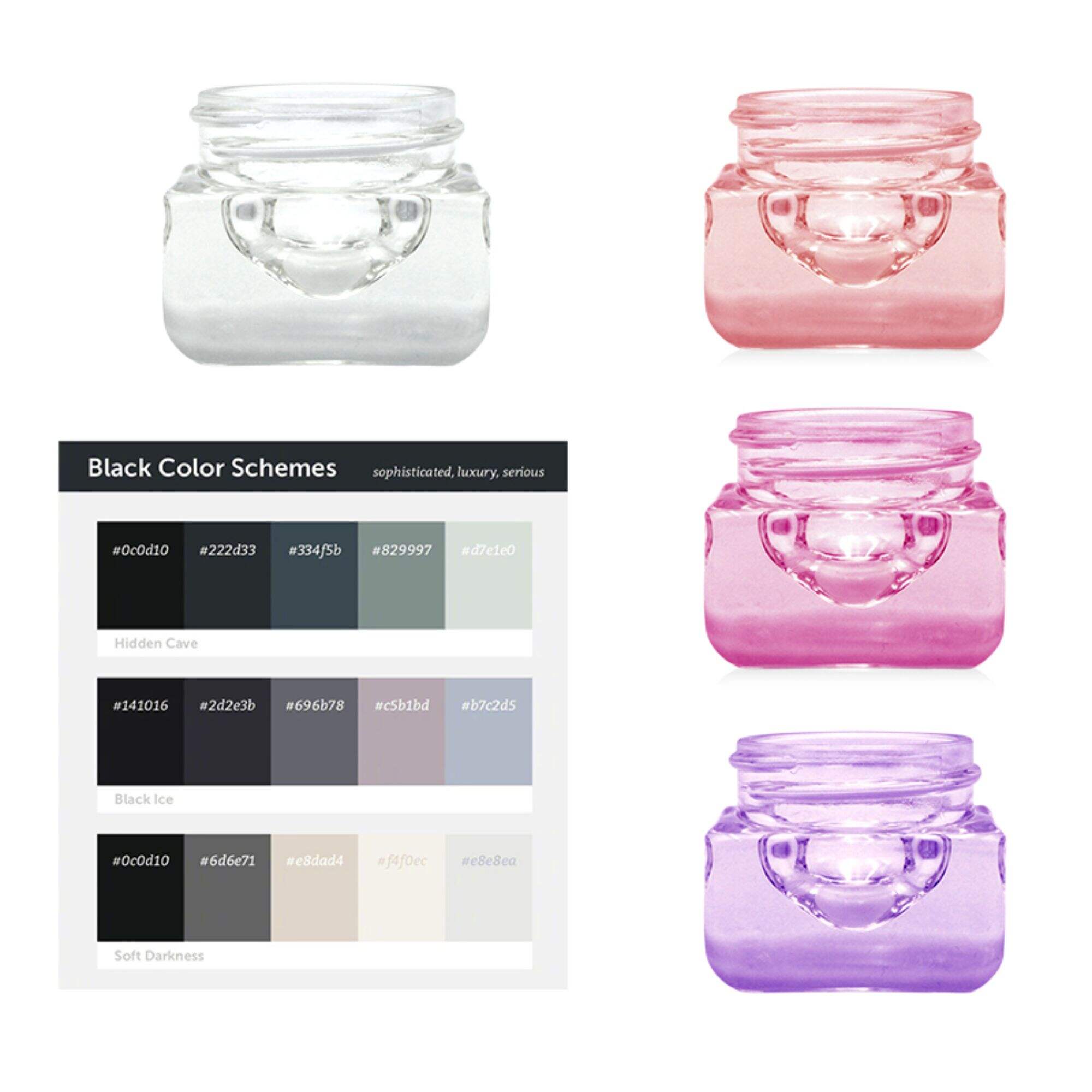 Kleine durchsichtige Cremeflasche Glasverpackung HY-1806