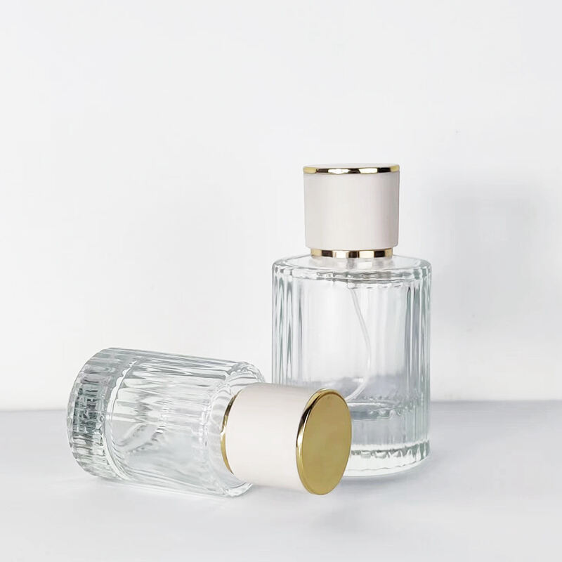 Transparent gestreifter Feinnebel-Spray-Flasche für Parfüm und Lotion, Subflasche HY-196