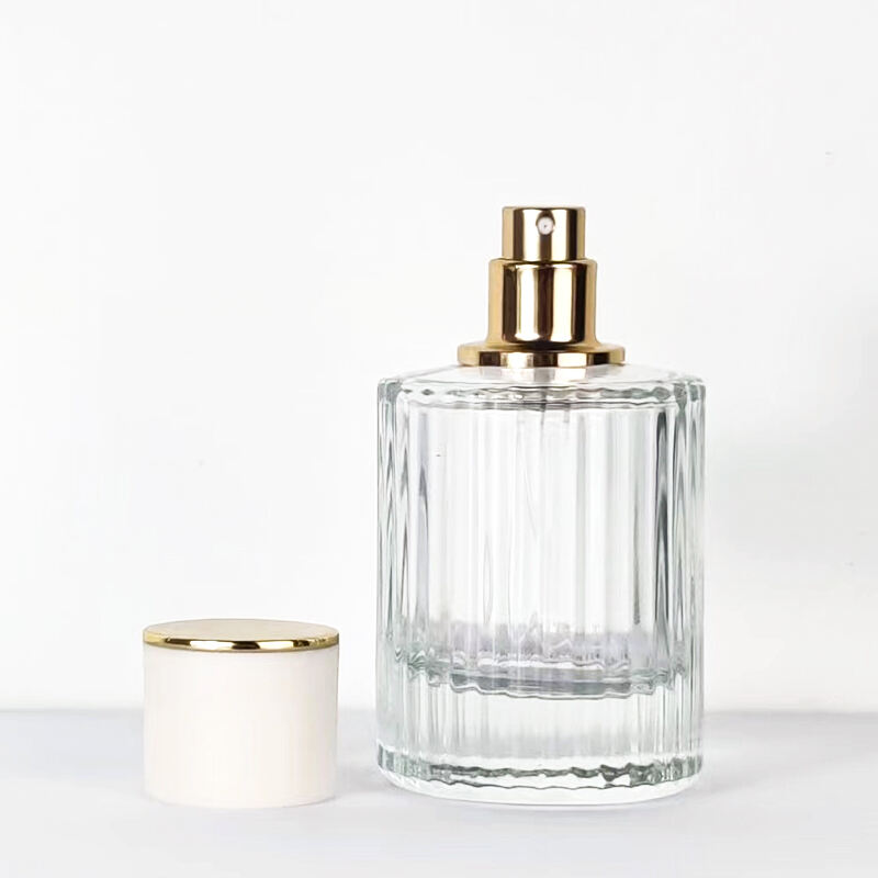 Transparent gestreifter Feinnebel-Spray-Flasche für Parfüm und Lotion, Subflasche HY-196