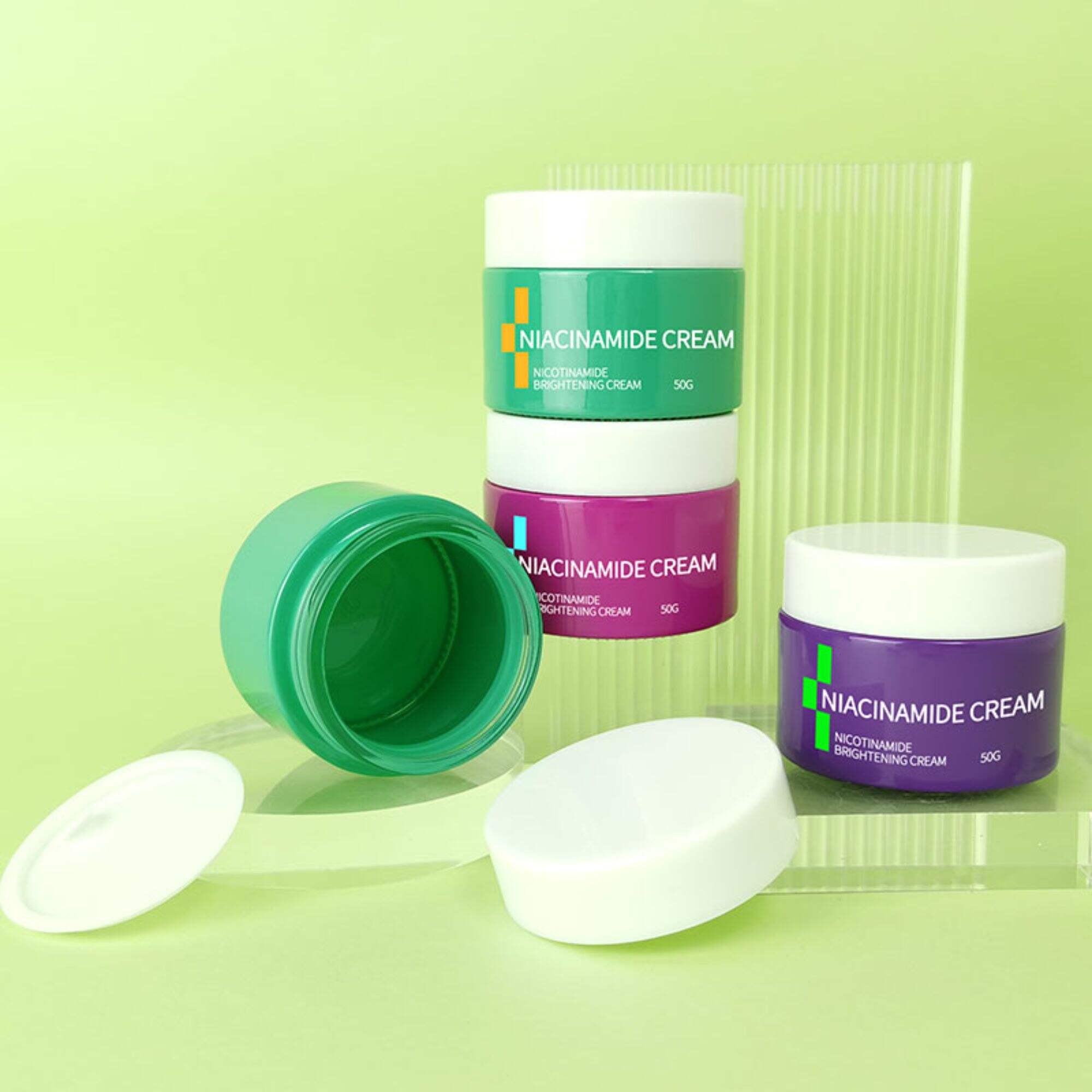 Basisstil Kosmetikglasdose HY-1801