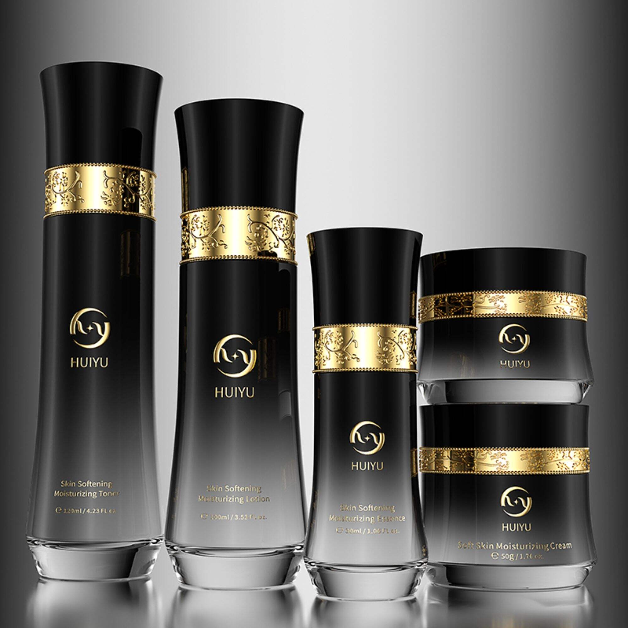 Neue Kollektion Luxusdekoration Glasdesign Dose Set HY-2304