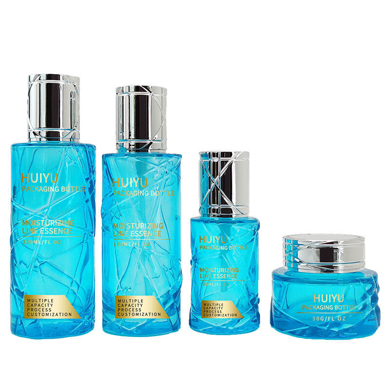 Customized Advanced ice Clear Color Glass Jar Set HY-2389