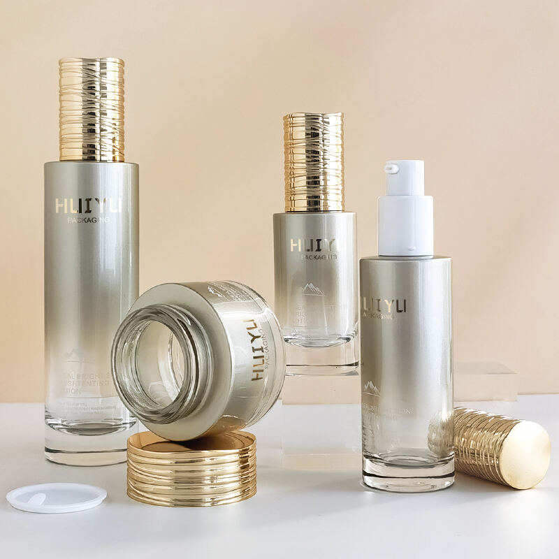 Luxus-Kosmetik glänzend runde Glas-Dose HY-2362
