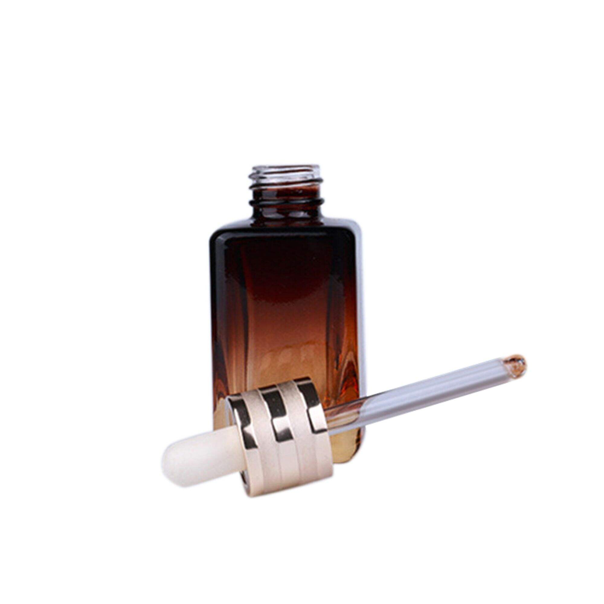 30ml 50ml Rectangular Amber Brown Glass Dropper Bottle For Essential Oil HY-466