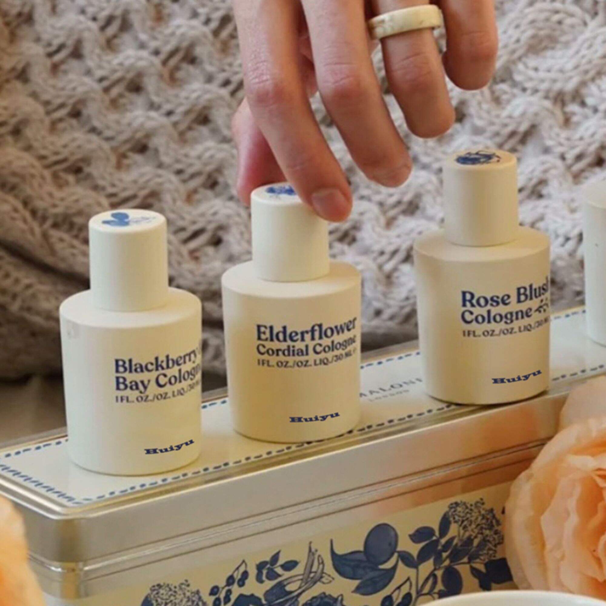 Rund 30ml weiße leere Glasparfümflaschen HY-198