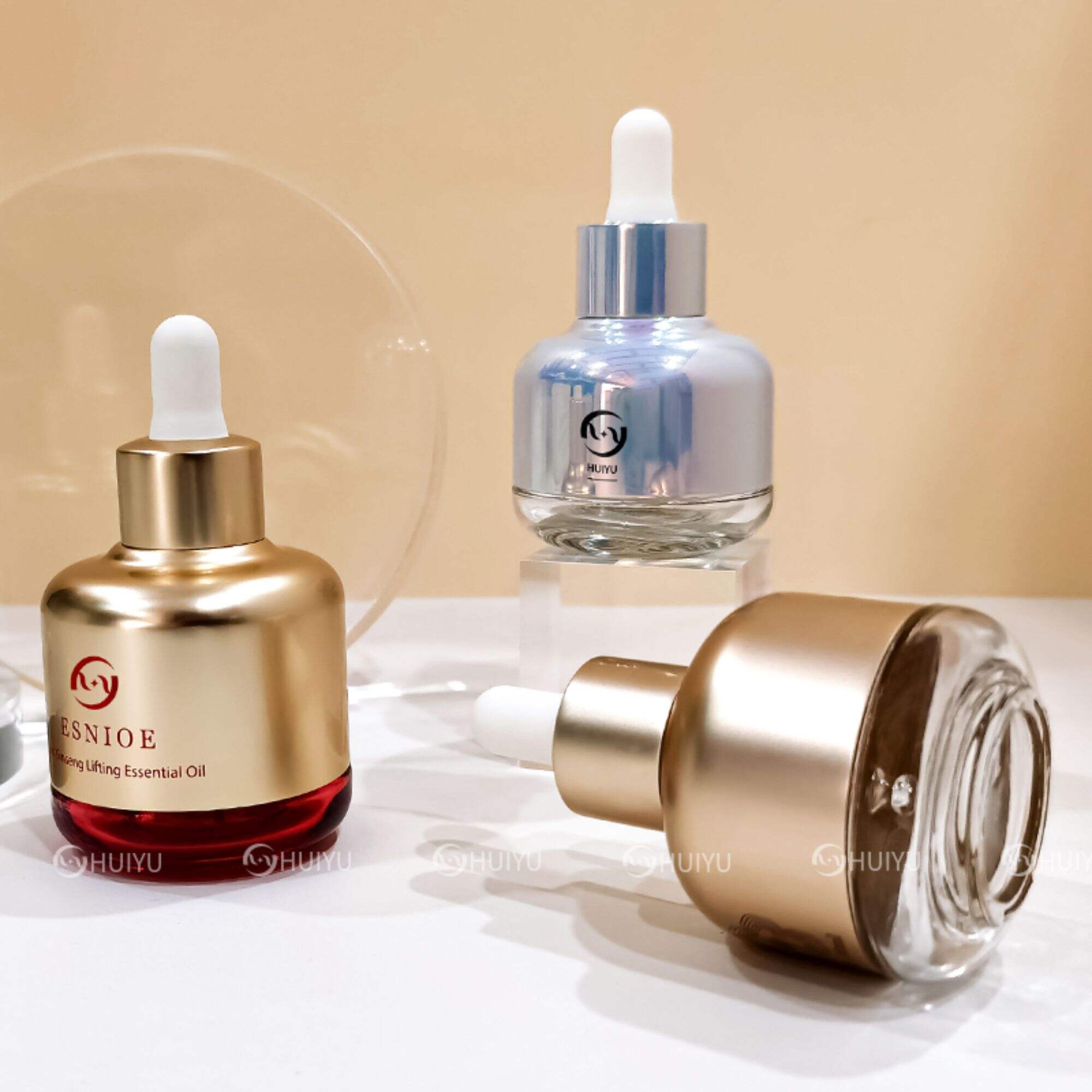 High end electrochemical aluminum dropper essential oil bottle HY-1810
