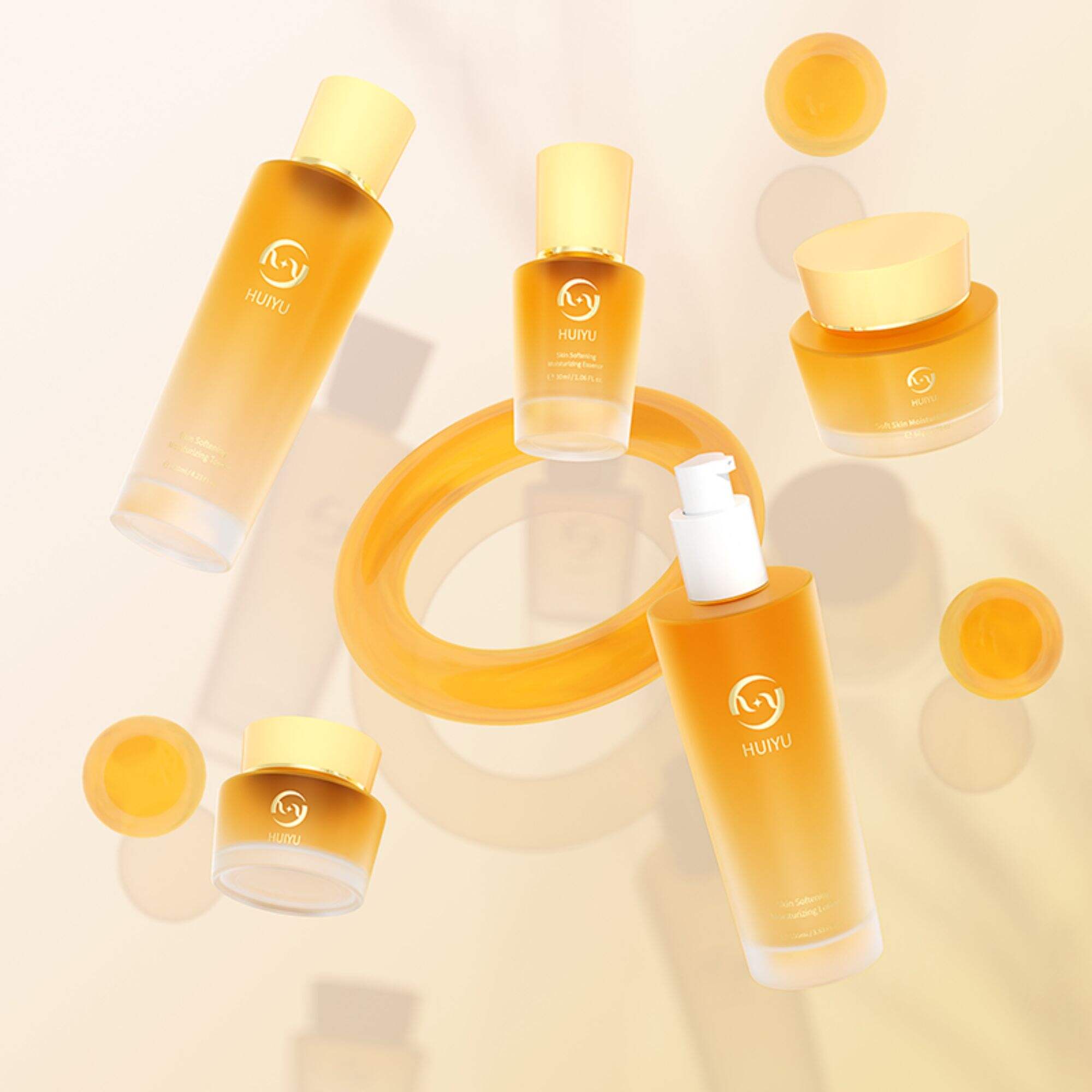 Kosmetik maßgeschneiderte Verpackung Hautpflegeöl Glasflaschen Set HY-2361