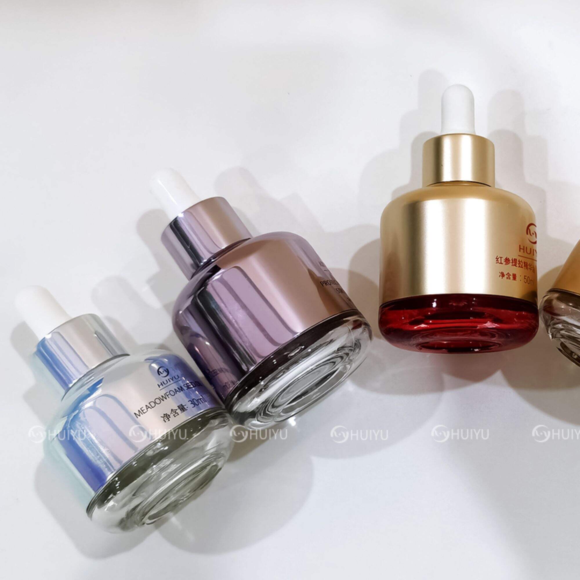High end electrochemical aluminum dropper essential oil bottle HY-1810