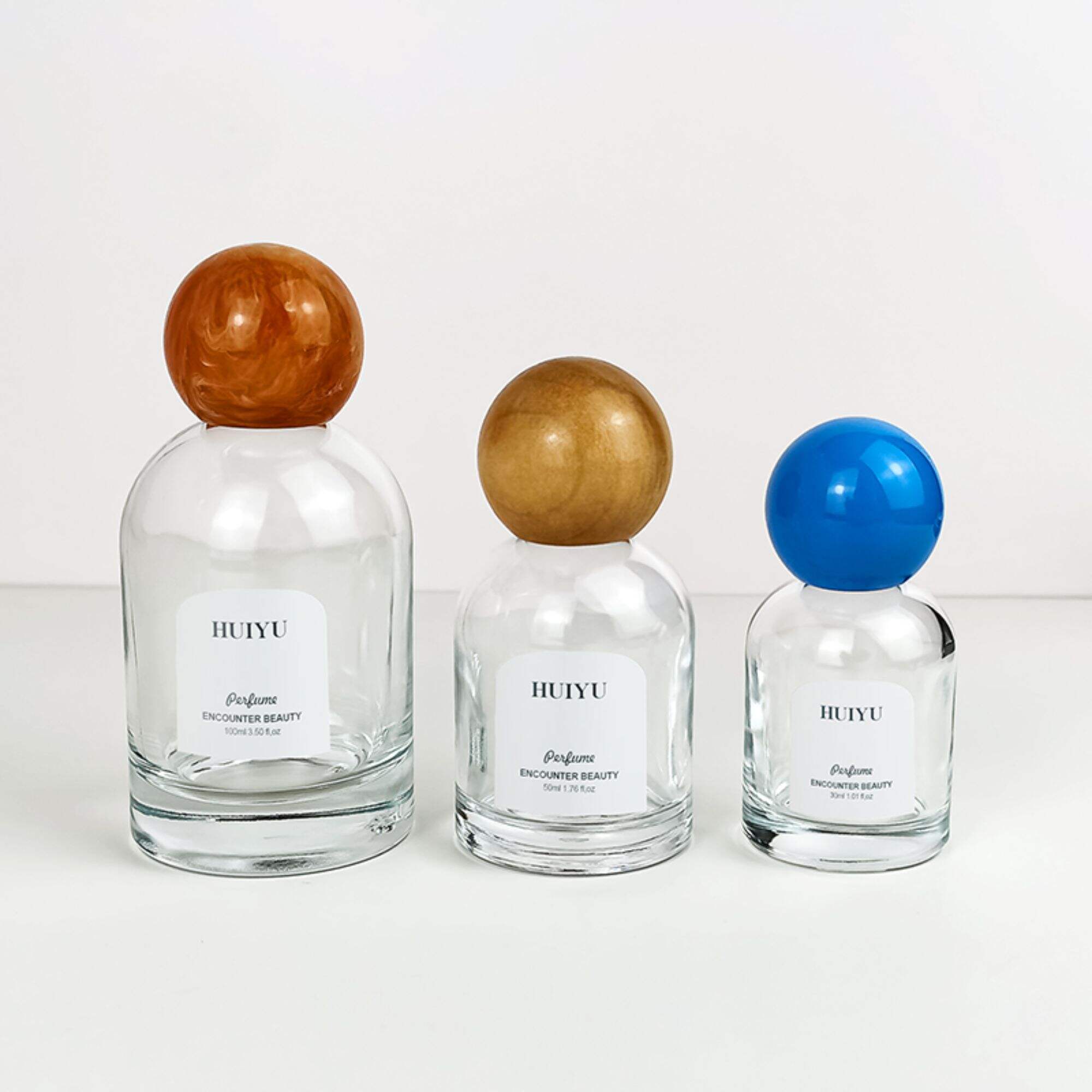 Neues Design Transparent 30Ml 50Ml 100Ml Glas Duftfläschchen HY-P306