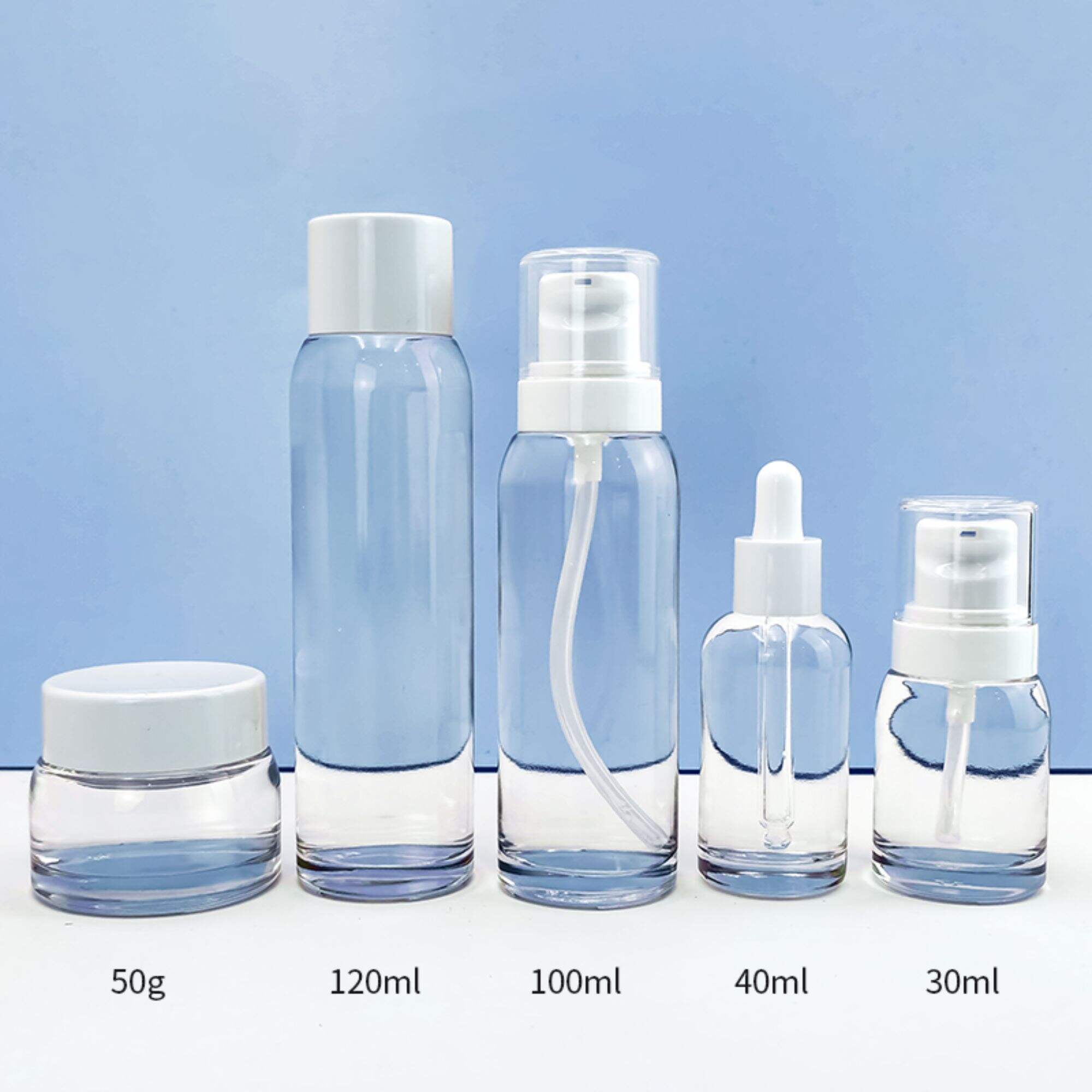 Luxusleeres klars Glasfläschchen Kosmetikflasche Verpackung HY-2430
