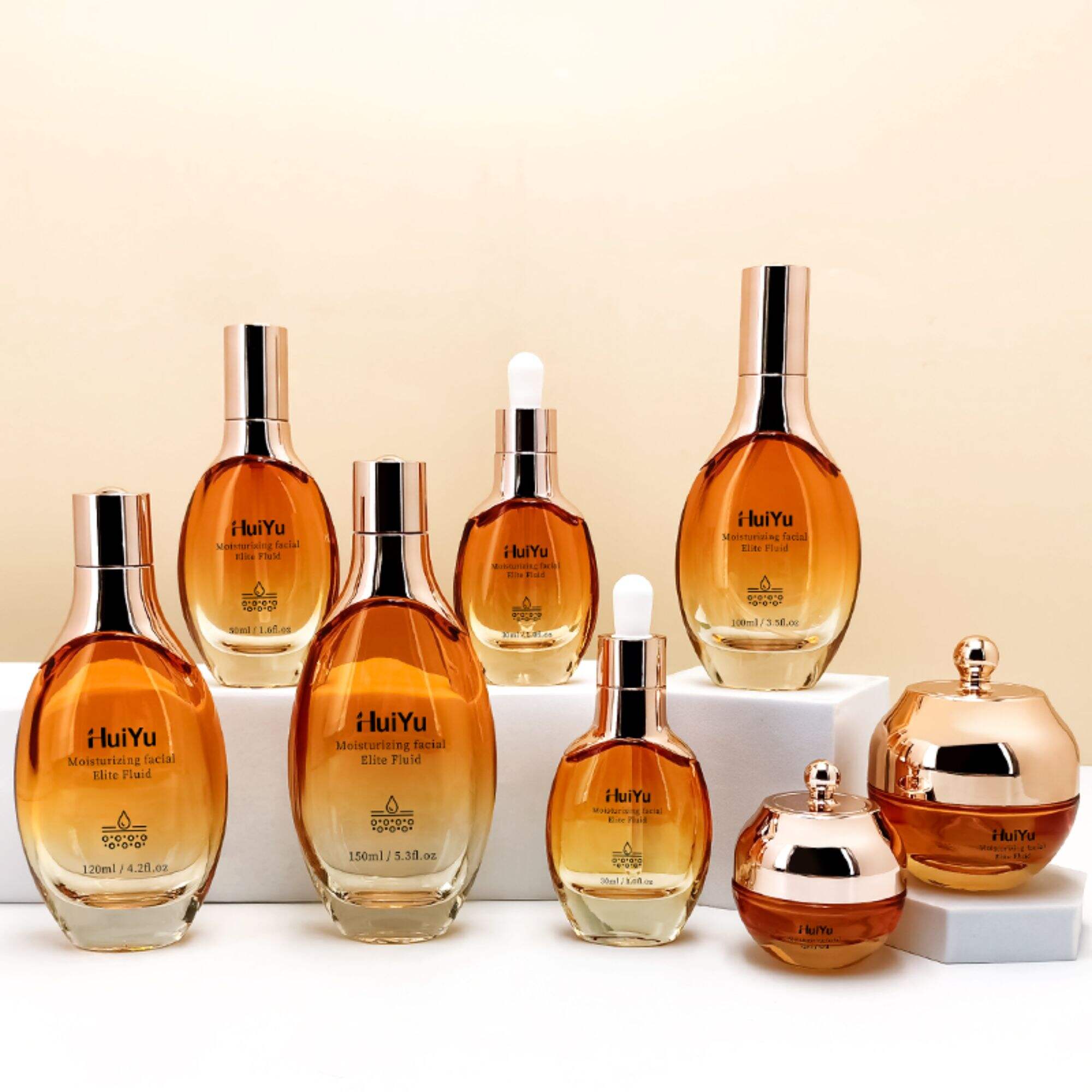Hautpflege-Set Flasche Glas Kosmetik Tropfenflasche Essenz HY-2334