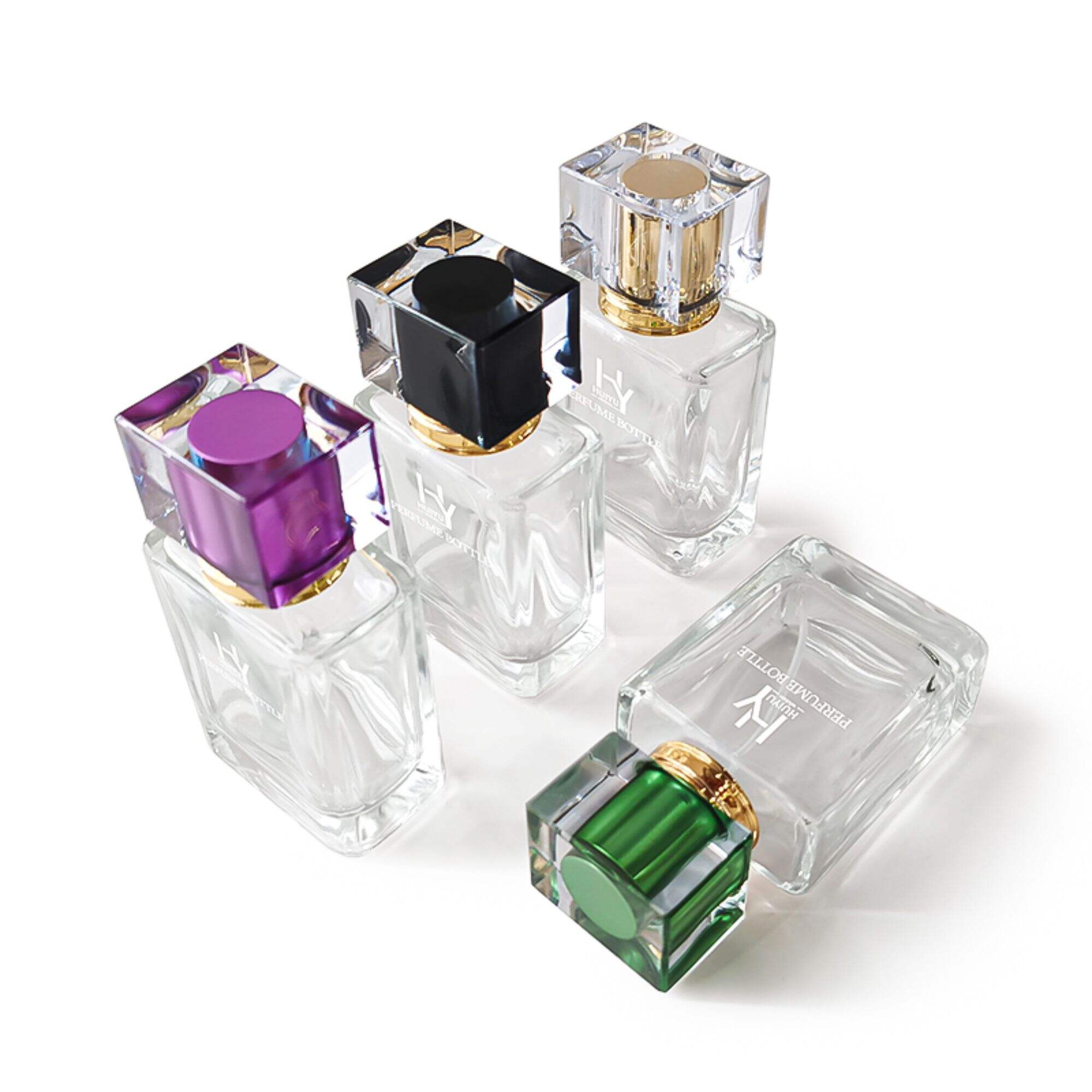 Design Quadratische Parfumflasche Anpassbare Parfumflasche Einzigartige Luxusflasche HY-P301