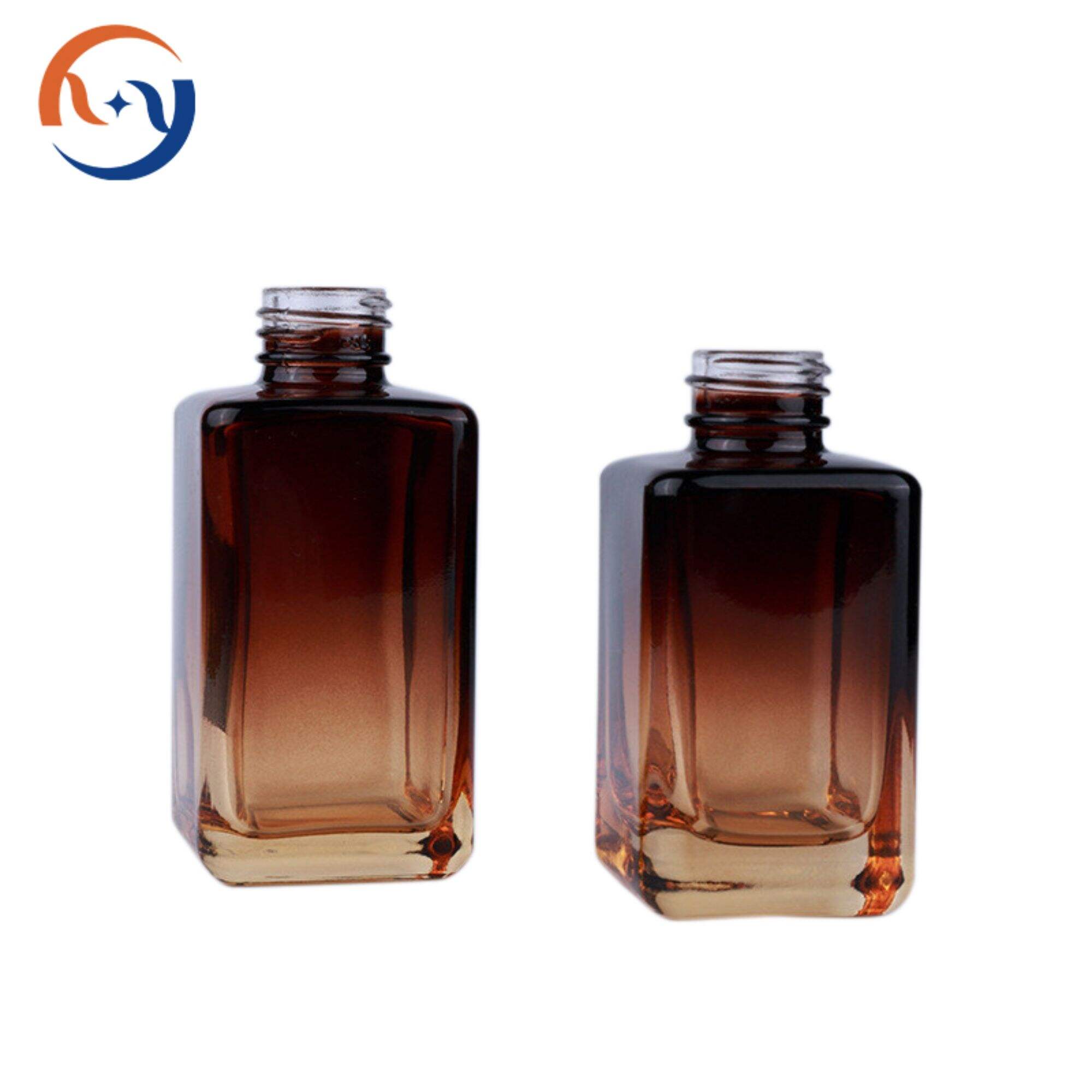 30ml 50ml Rectangular Amber Brown Glass Dropper Bottle For Essential Oil HY-466