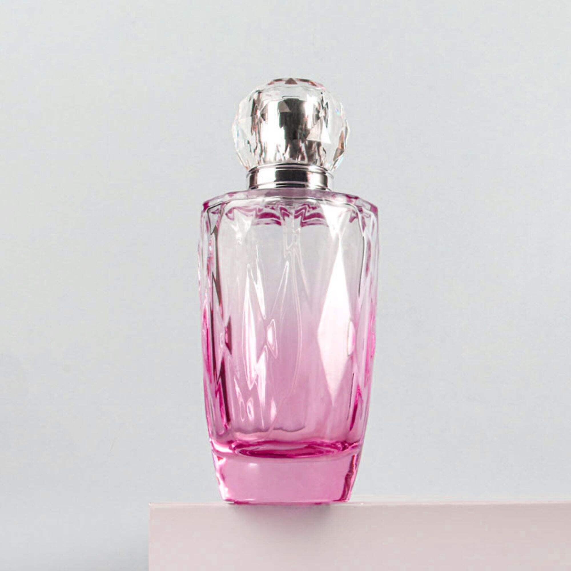 Rosa Gradient Sprühnebel Parfümflasche Glas stabiler Boden HY-204