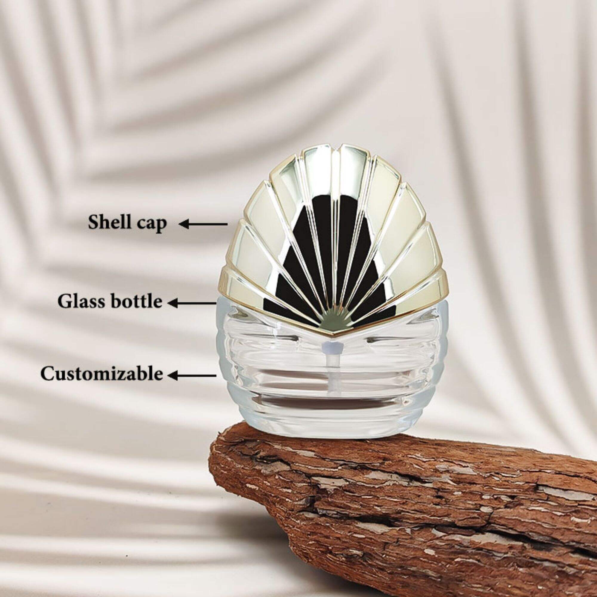 Glass Bottle Cosmetic clear packaging with screw lid HY-1866