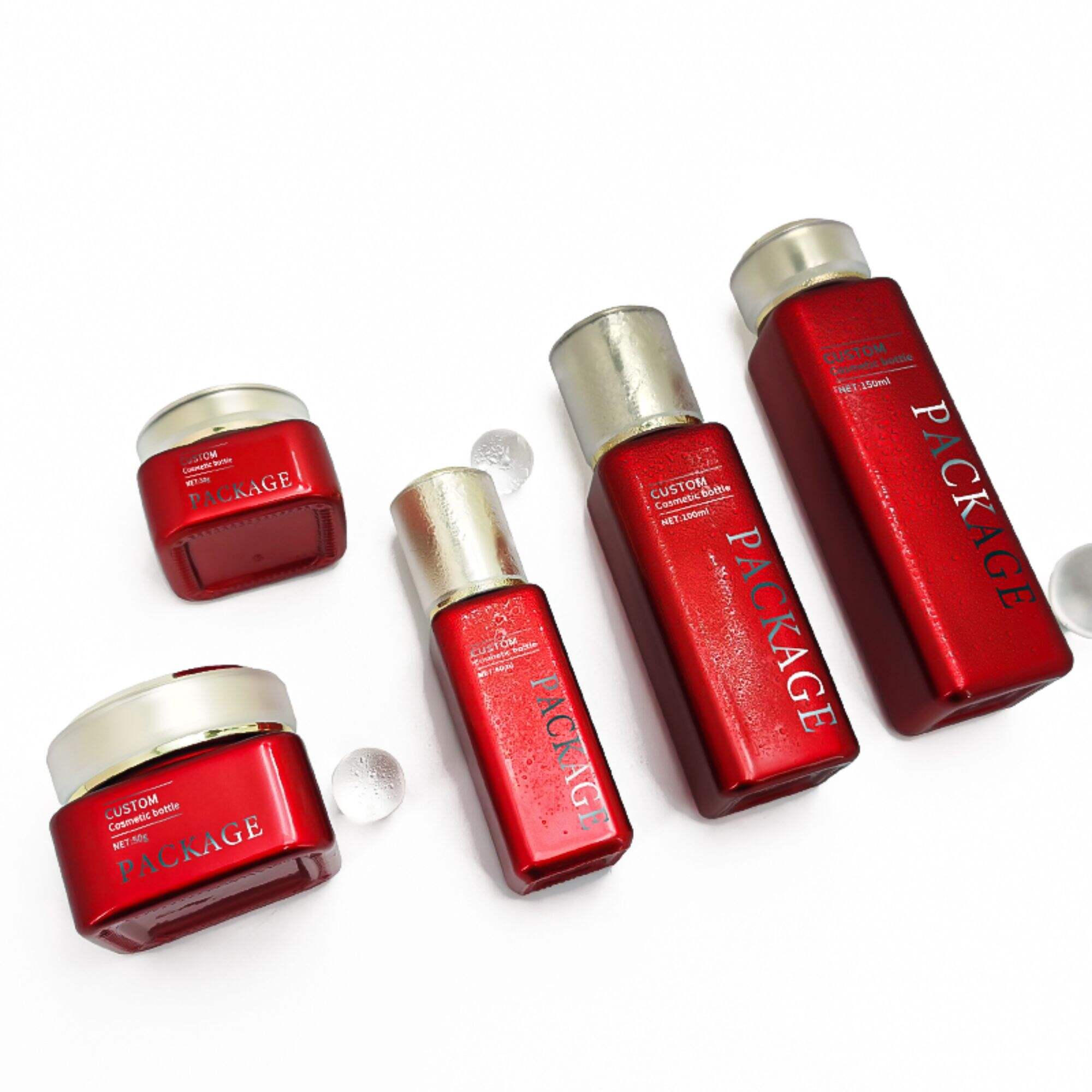 5Oz Red Empty Cosmetic Packaging Container HY-2316