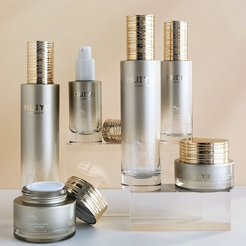 Luxus-Kosmetik glänzend runde Glas-Dose HY-2362
