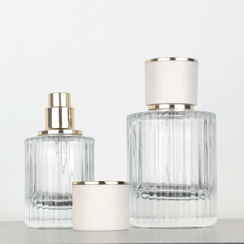 Transparent gestreifter Feinnebel-Spray-Flasche für Parfüm und Lotion, Subflasche HY-196