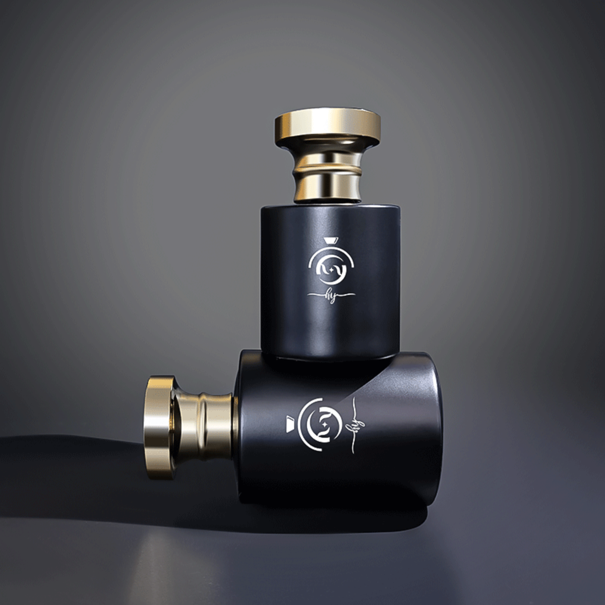 Schwarze Parfüm-Sprayflasche klassischer quadratischer Deckel HY-P310