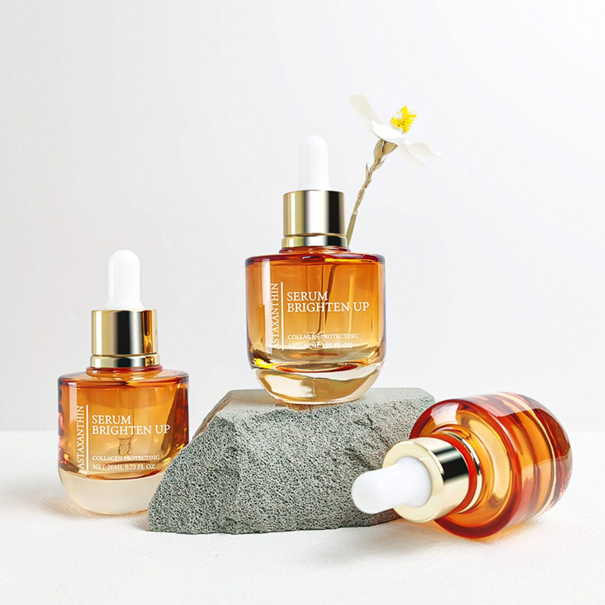 20Ml 30Ml 50Ml Gesichtsöl mit vertieftem Boden Verpackungsglasflasche HY-1877
