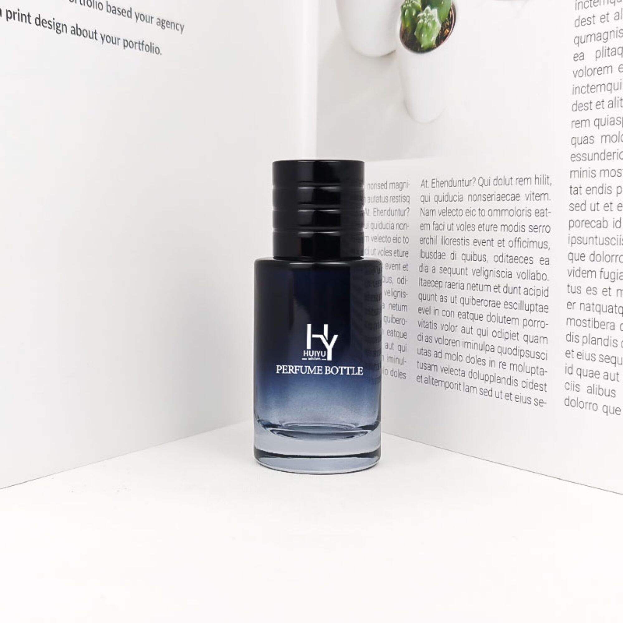 Blue gradient empty Glass Perfume Refill Bottle HY-P315