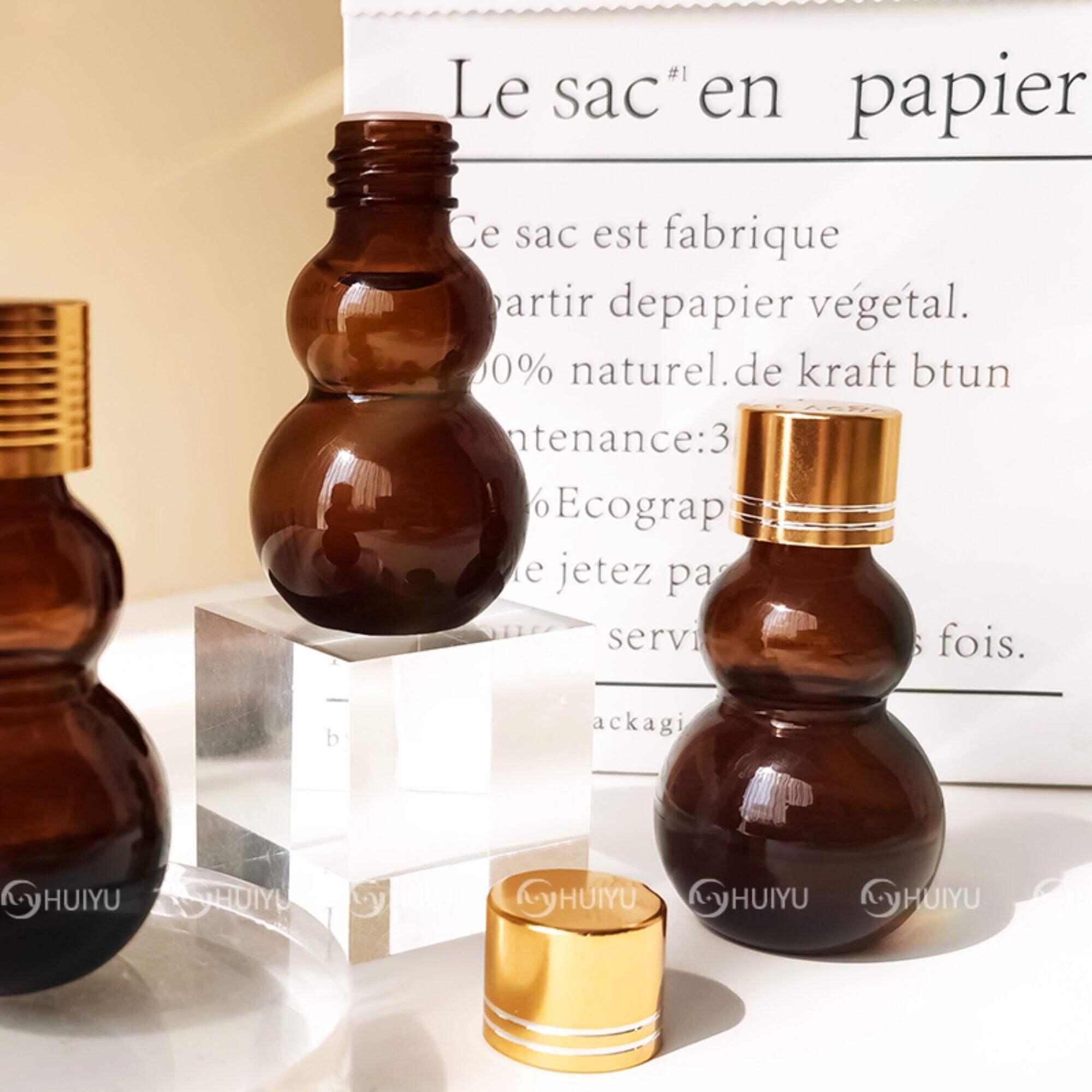 Kürbisförmige Glasflasche 20ml kreative Anpassung HY-1841