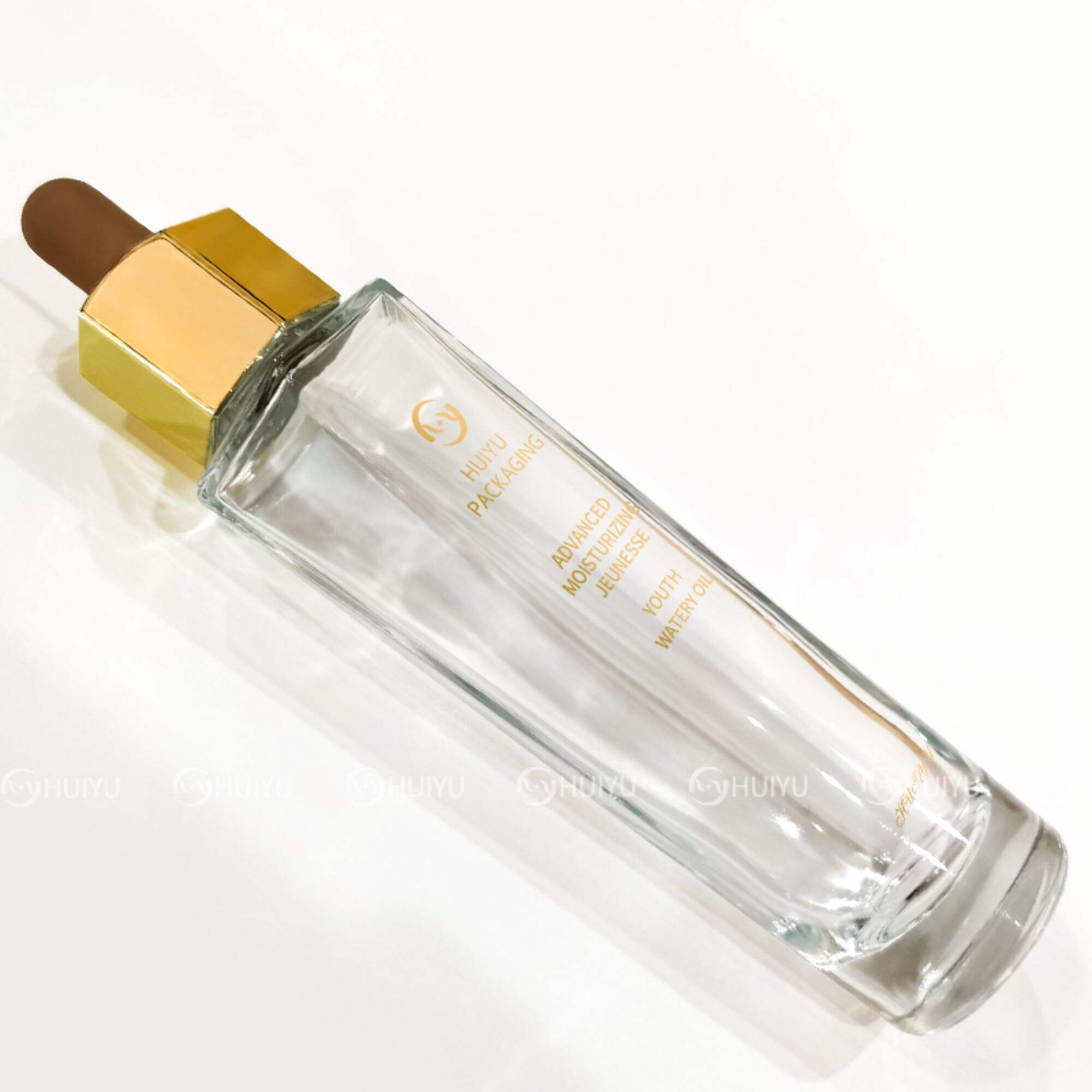 Neue Kosmetik-Bakhoor-Dose Schraubverschluss Runde Glasflasche HY-1830