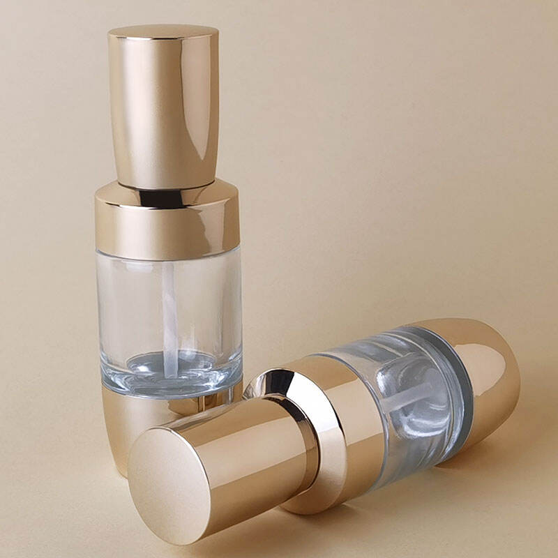Custom middle cap shoulder 1 oz luxury thickened bottom spray glass bottle HY-1845