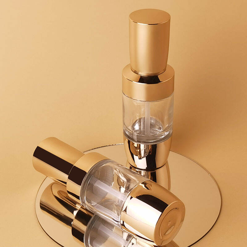 Custom middle cap shoulder 1 oz luxury thickened bottom spray glass bottle HY-1845