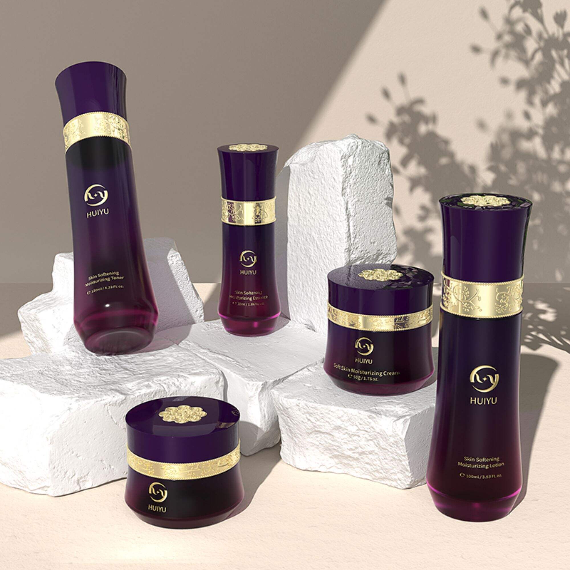 Neue Kollektion Luxusdekoration Glasdesign Dose Set HY-2304