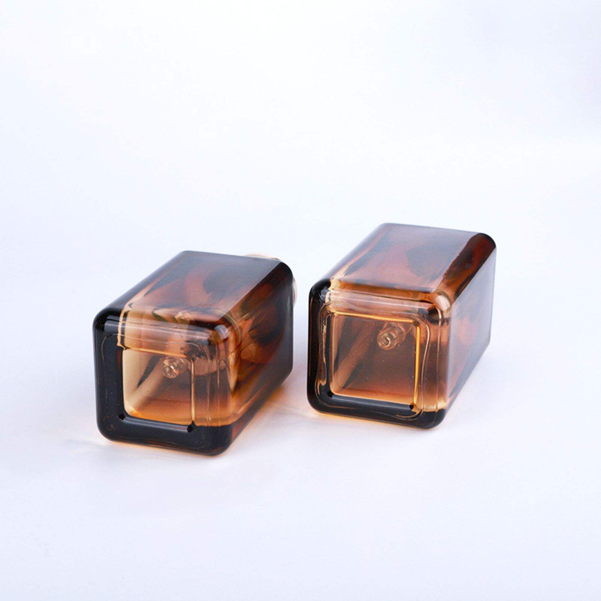 30ml 50ml Rectangular Amber Brown Glass Dropper Bottle For Essential Oil HY-466