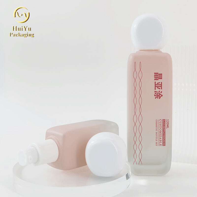 Neuheiten in Rosa mit flachem Kopf Pflegesatz Gesichtscreme Dose HY-2401