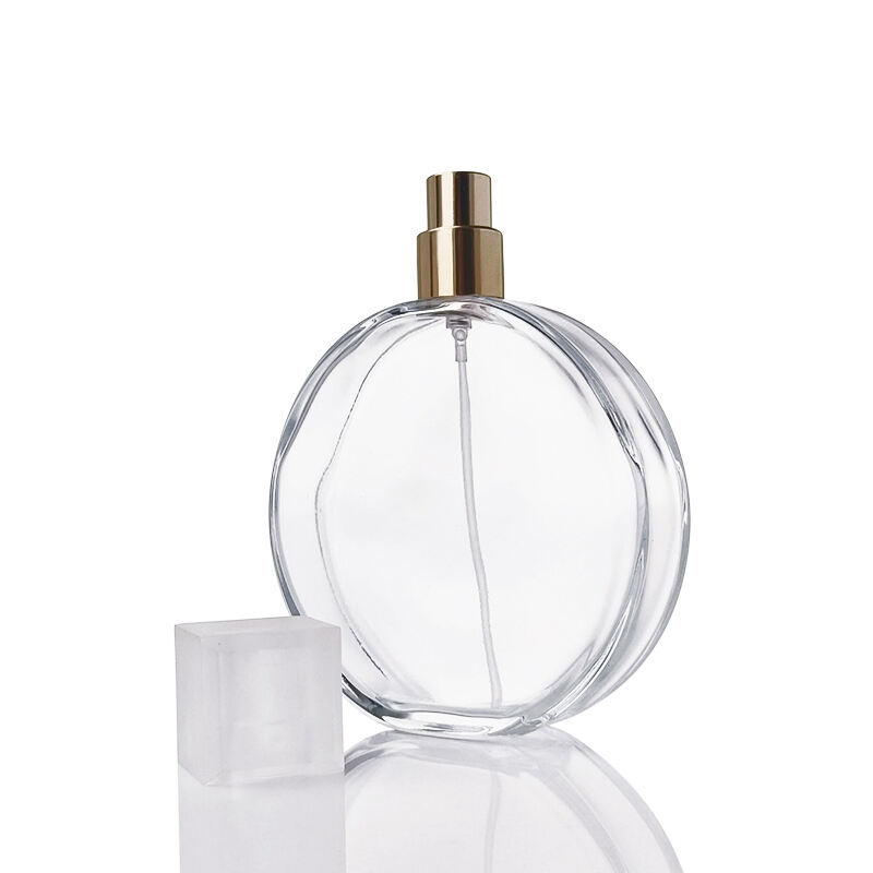 Einfacher Stil Transparente runde Parfümflasche HY-191