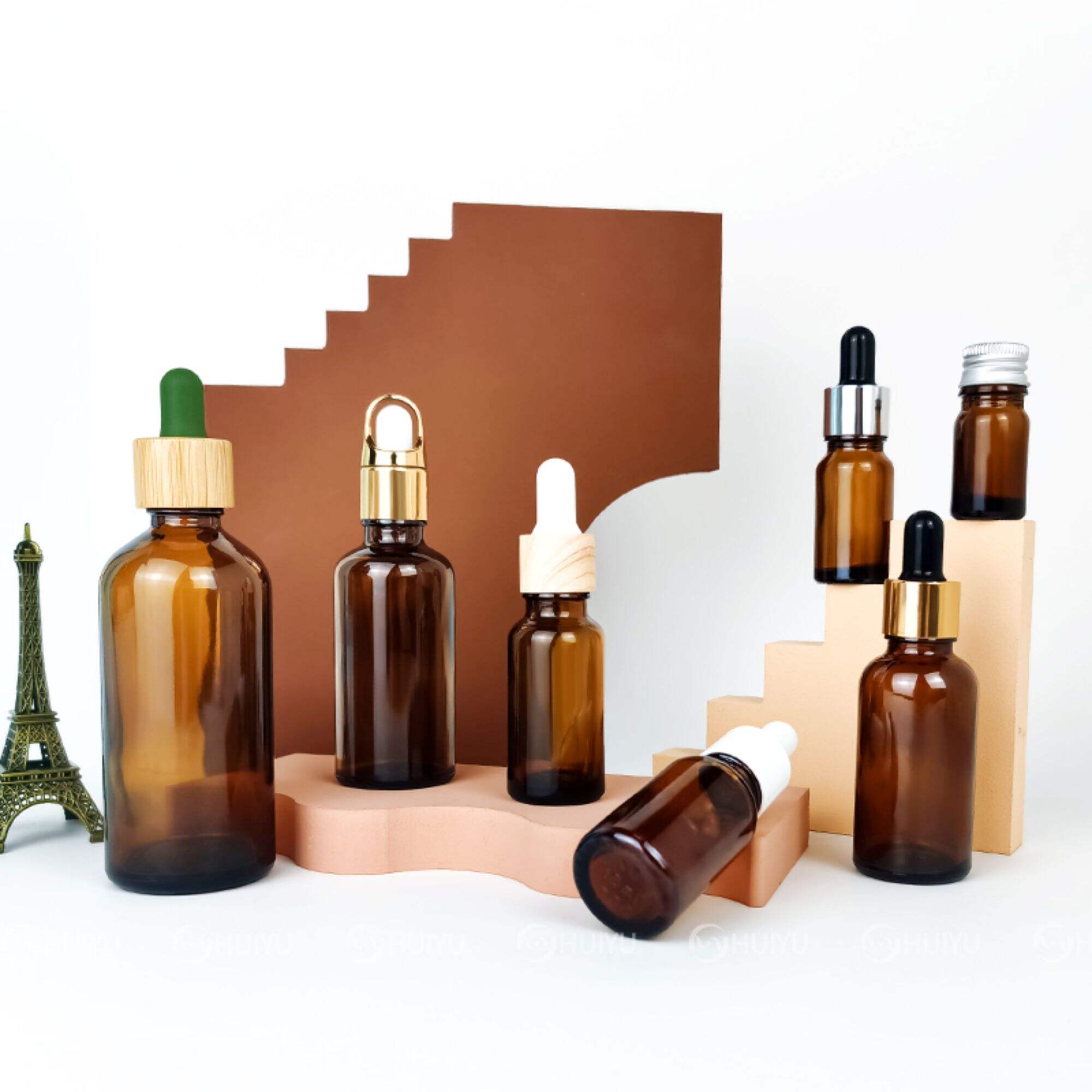 Klare Runde 5ml, 15ml, 30ml, 100ml Tropfenflaschen Mit Pipette HY-1802