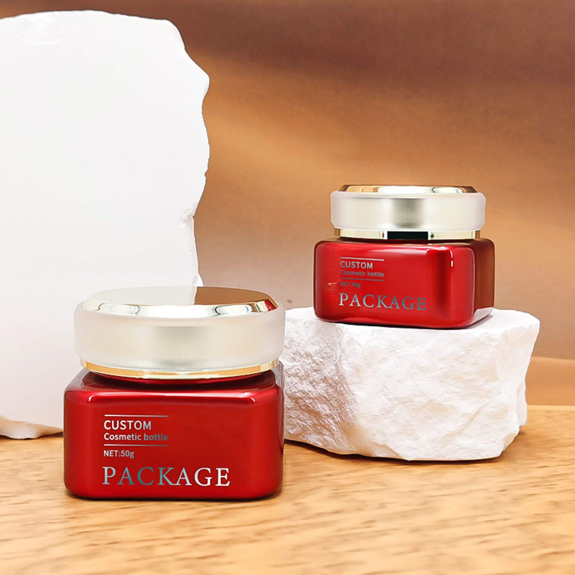 5Oz Red Empty Cosmetic Packaging Container HY-2316