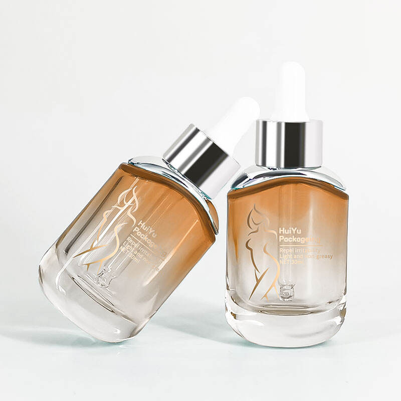 Clear Serum Glass Empty Dropper Essential Oil Bottle Cosmetic Packaging HY-1815