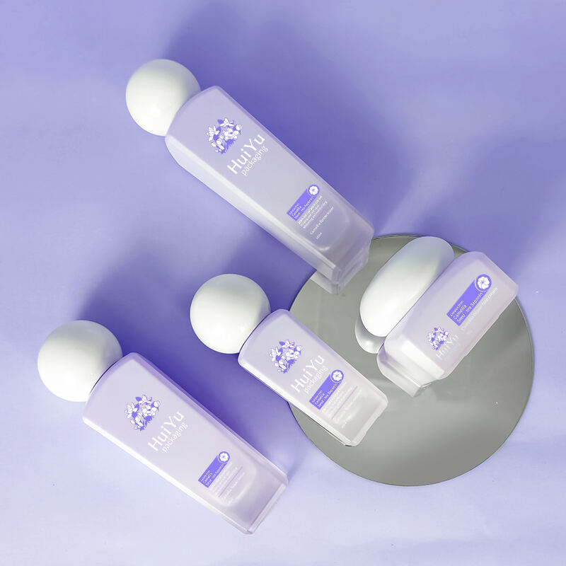 Kosmetikverpackung runde Glasflasche Pump-Lotion-Flasche Cremedose-Sets HY-2407