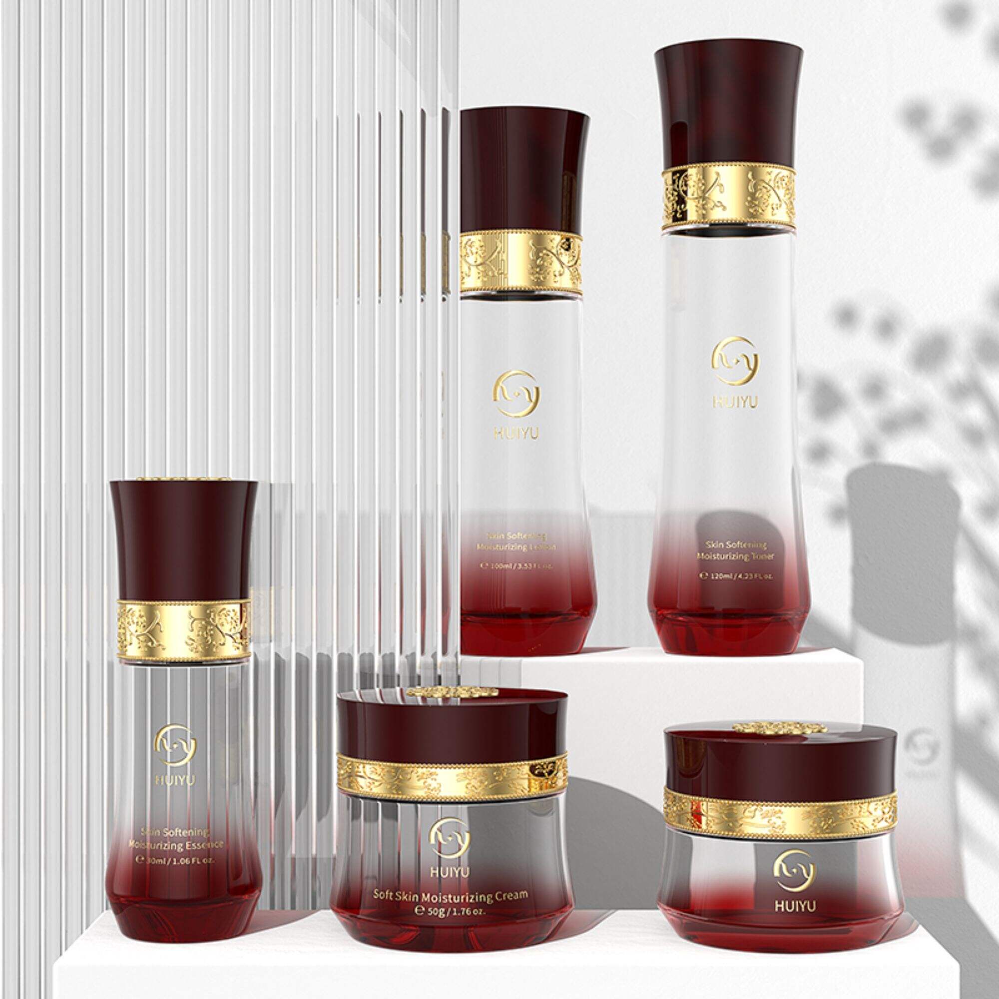 Neue Kollektion Luxusdekoration Glasdesign Dose Set HY-2304