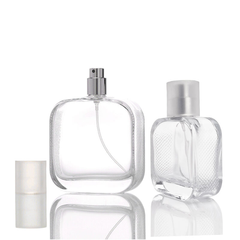 Leere Parfumflakons Quadratische Glas Fein-Sprühflasche HY-192