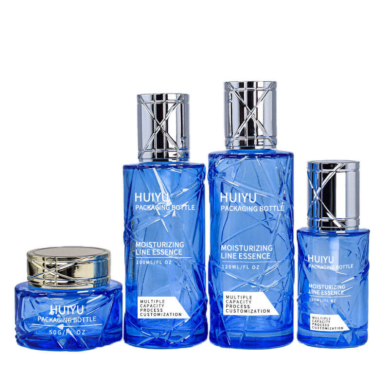 Customized Advanced ice Clear Color Glass Jar Set HY-2389
