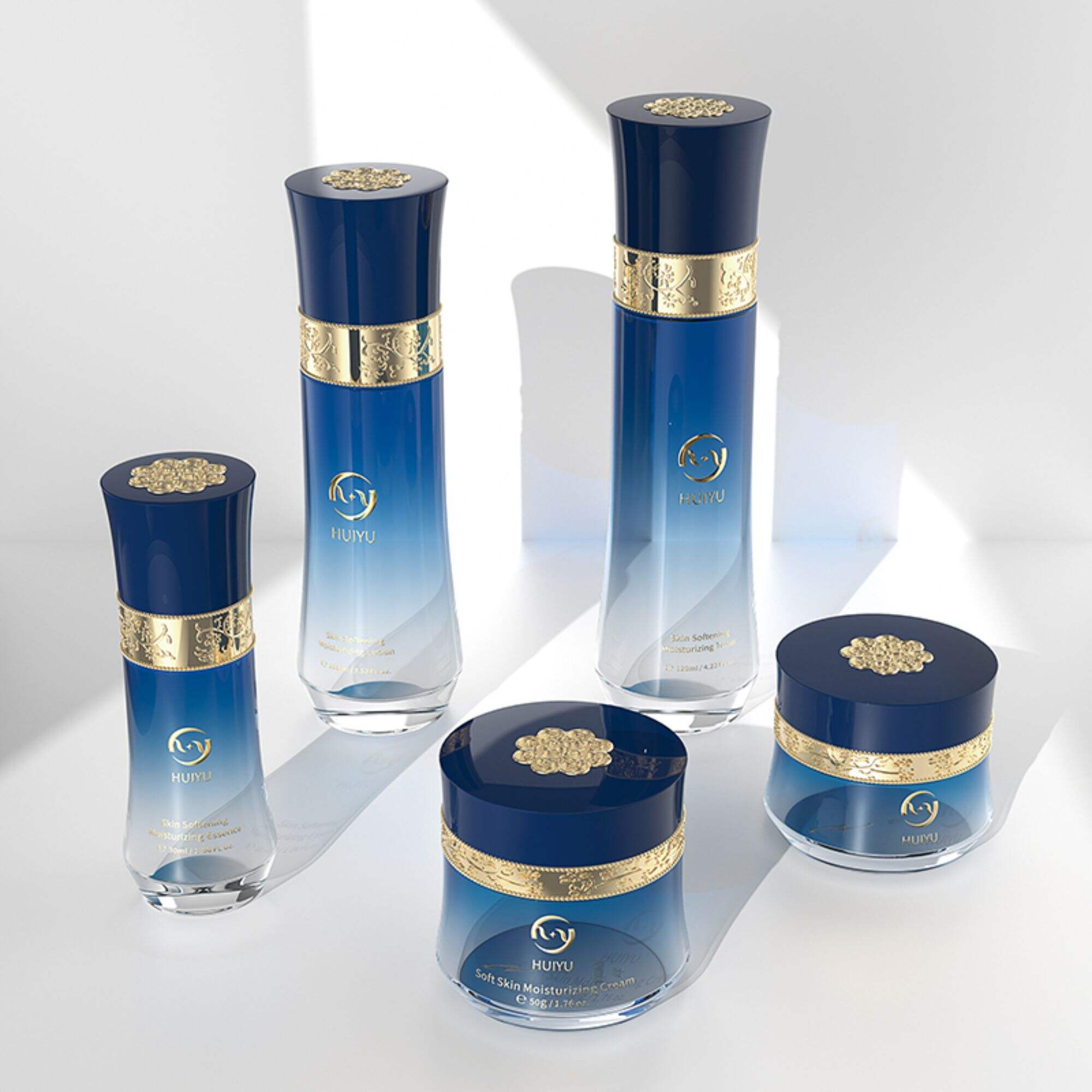 Neue Kollektion Luxusdekoration Glasdesign Dose Set HY-2304
