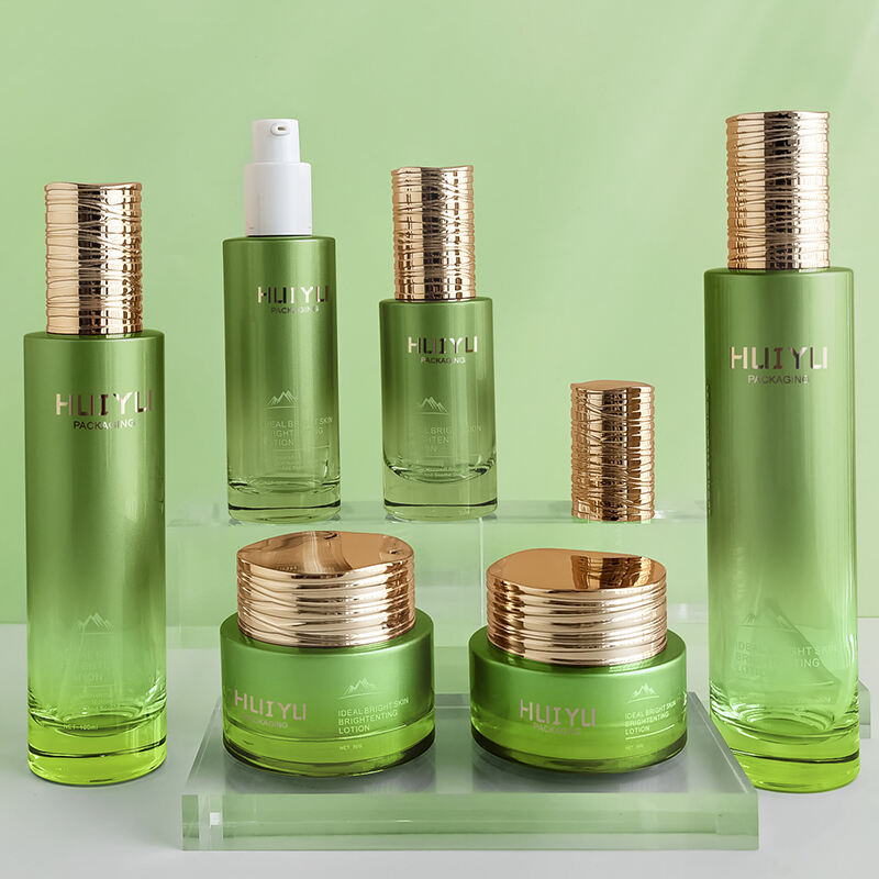 Luxus-Kosmetik glänzend runde Glas-Dose HY-2362