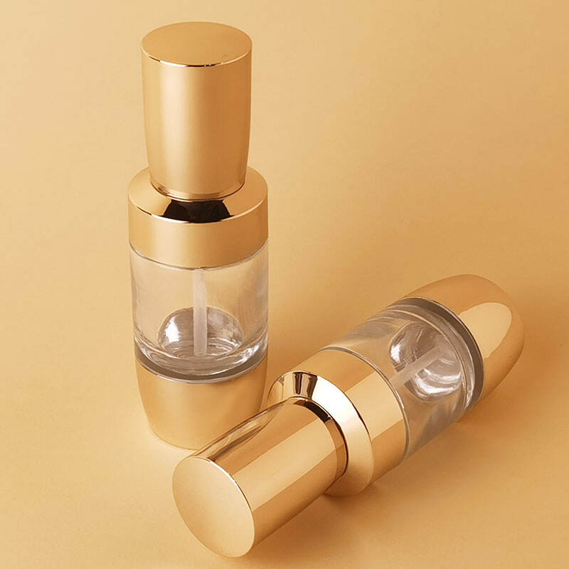 Custom middle cap shoulder 1 oz luxury thickened bottom spray glass bottle HY-1845