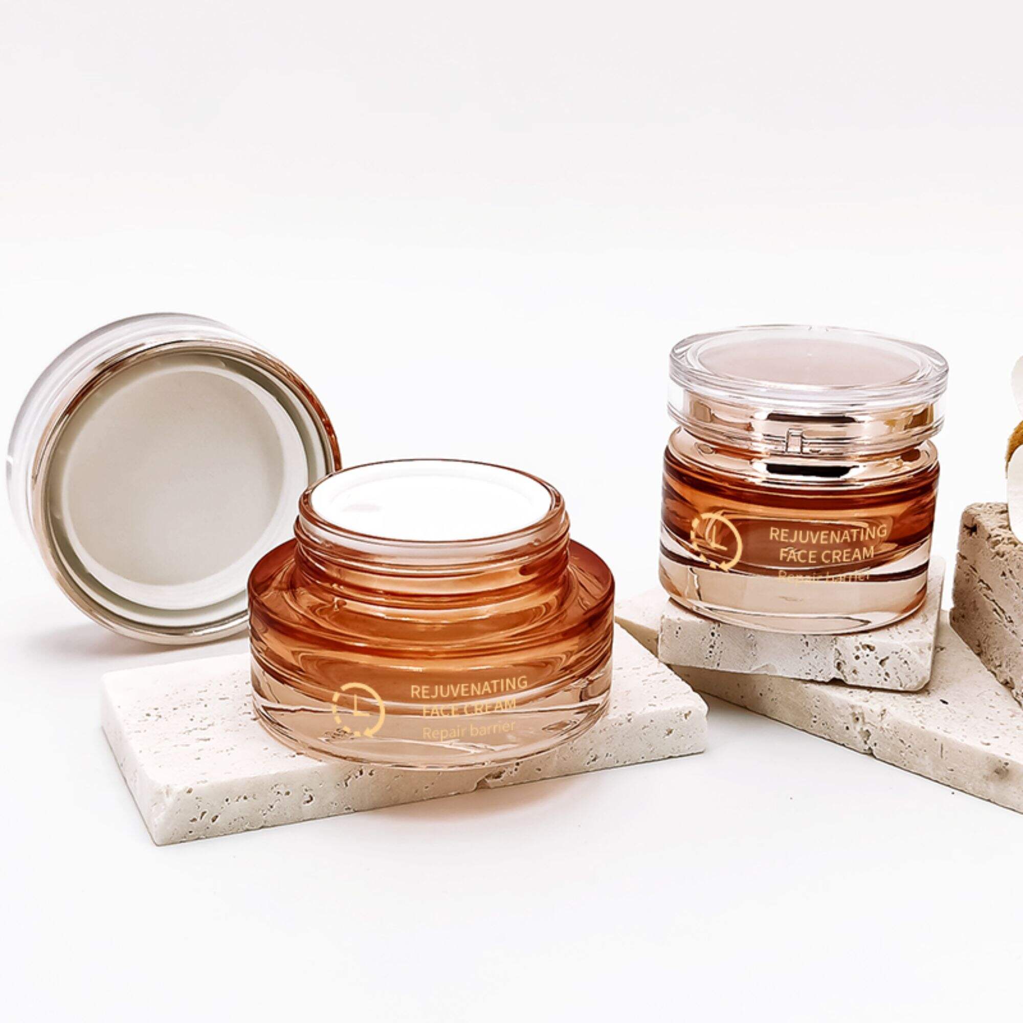Hochwertige 1oz 20g 50g Glasdose maßgeschneidertes Glasflaschenset HY-2360