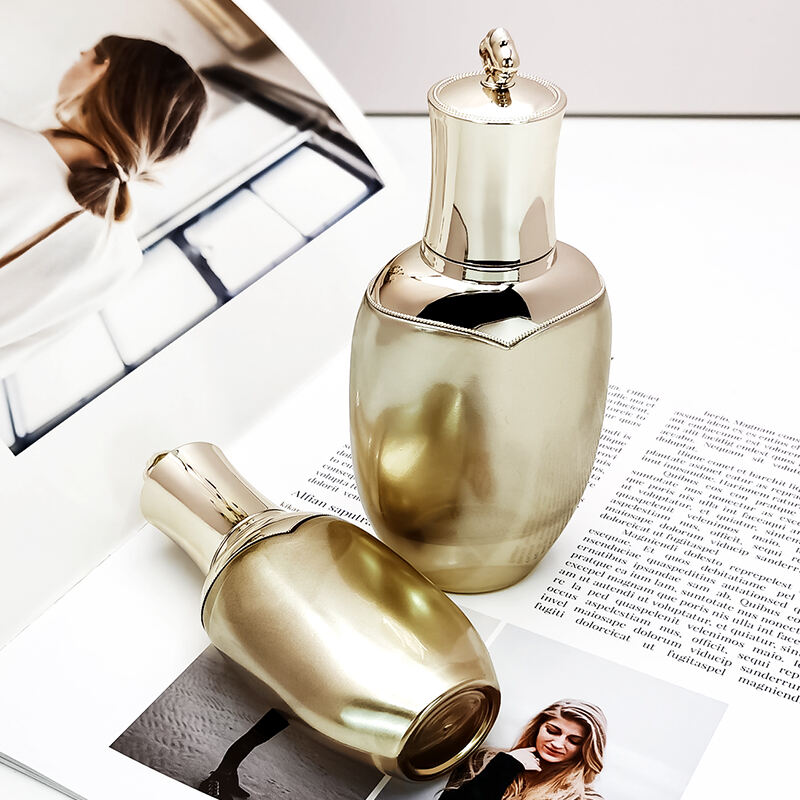 Kosmetik gold Glas Musterdeckel Dosen und Cremeflaschen HY-2350