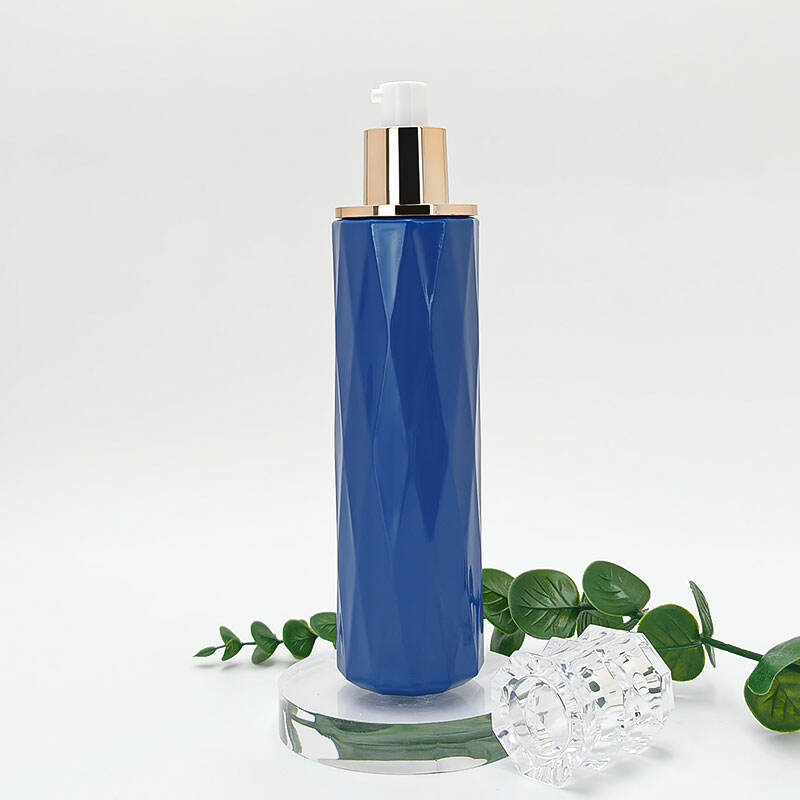 Haute couture Cremeflasche Blaues Set Glasprobe Kosmetikverpackung HY-2412