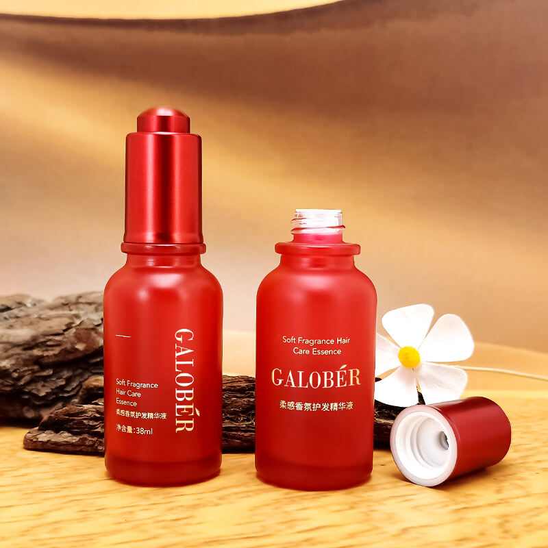 High Quality Glass Dropper Serum Pure Red Essential Oil Empty Bottle With pipette HY-1869